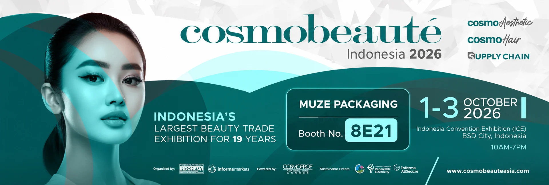 Meet MUZE Packaging at COSMOBEAUTÉ Indonesia 2026