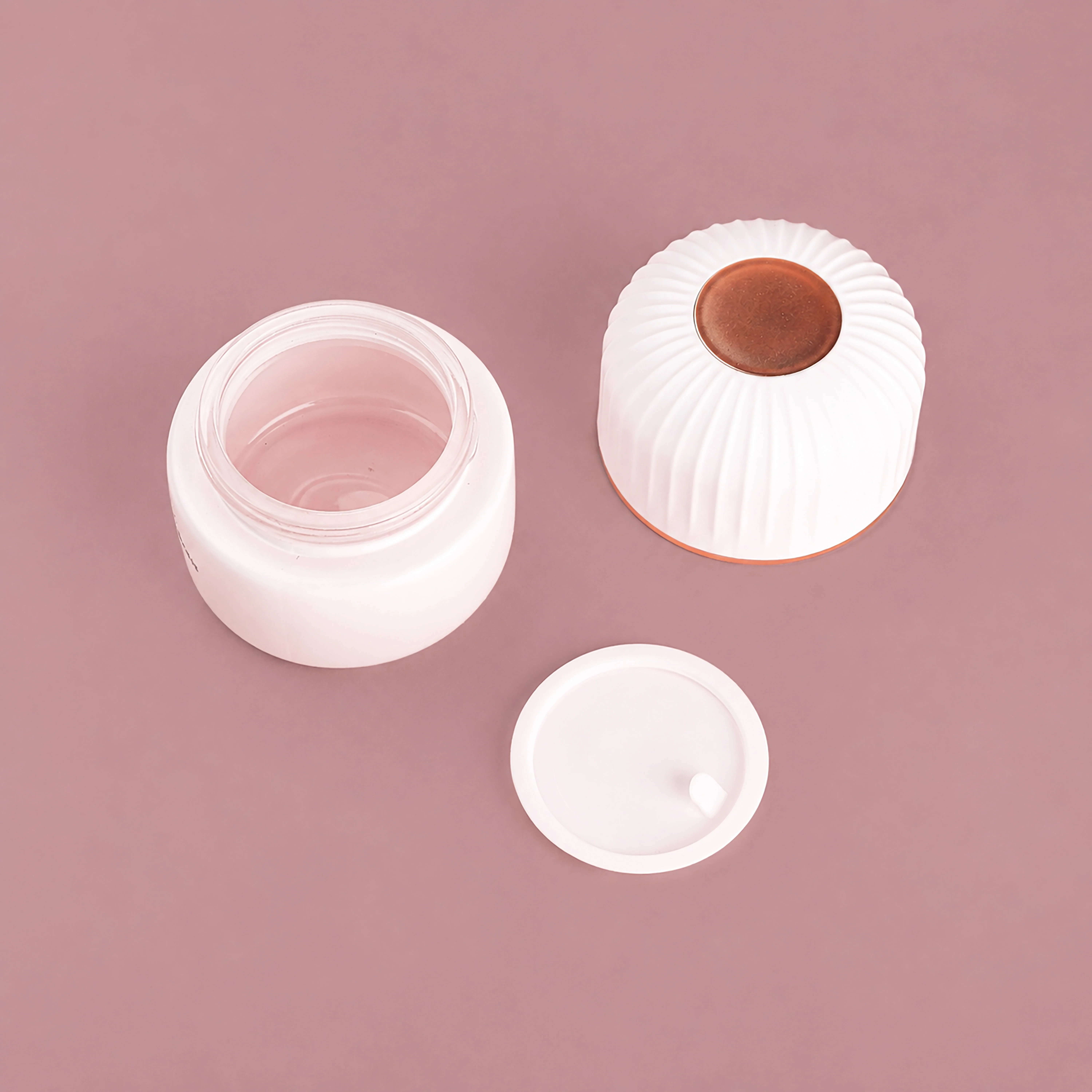 50g Pink Glass Cosmetic Jars