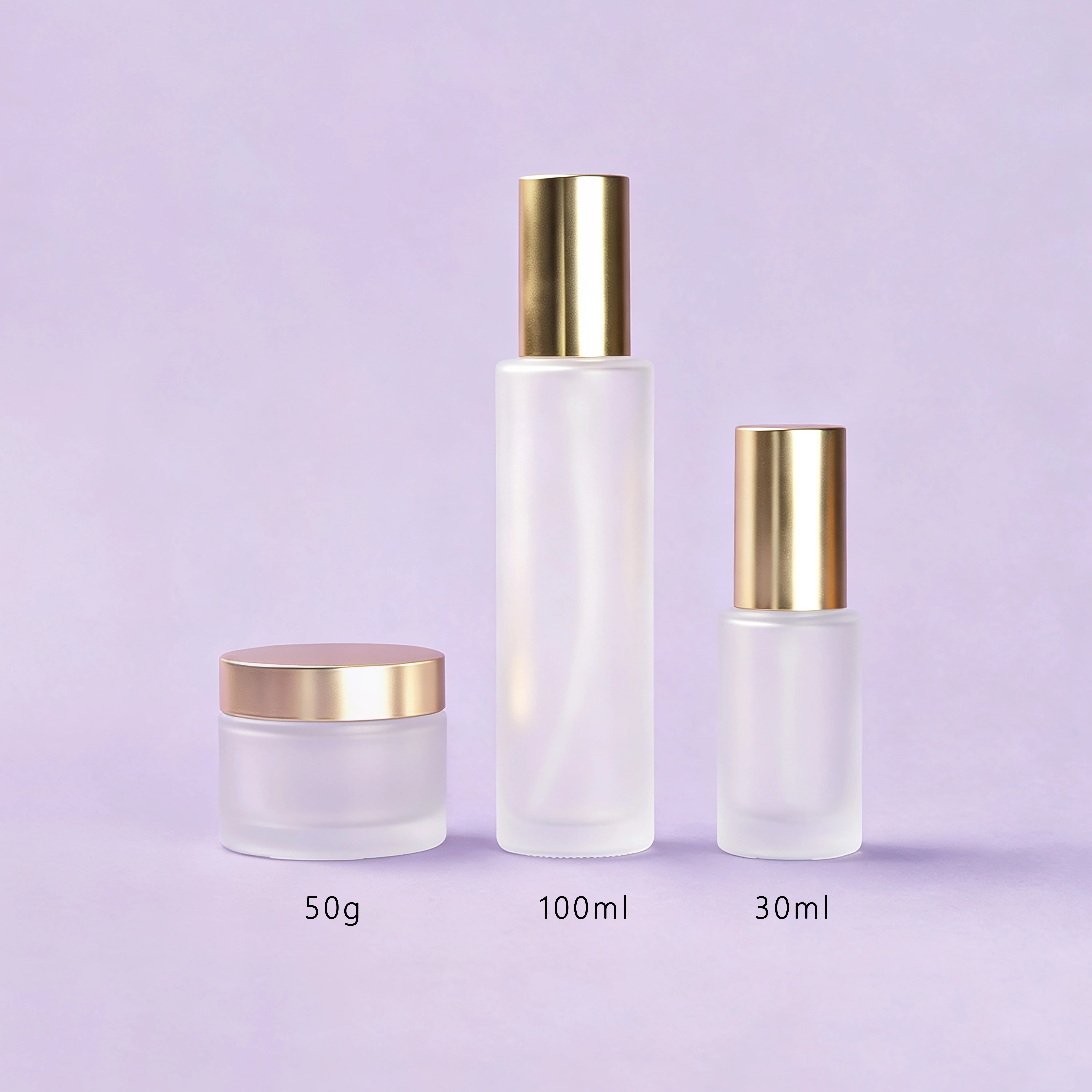 Frosted Skincare Glass Bottles 100ml