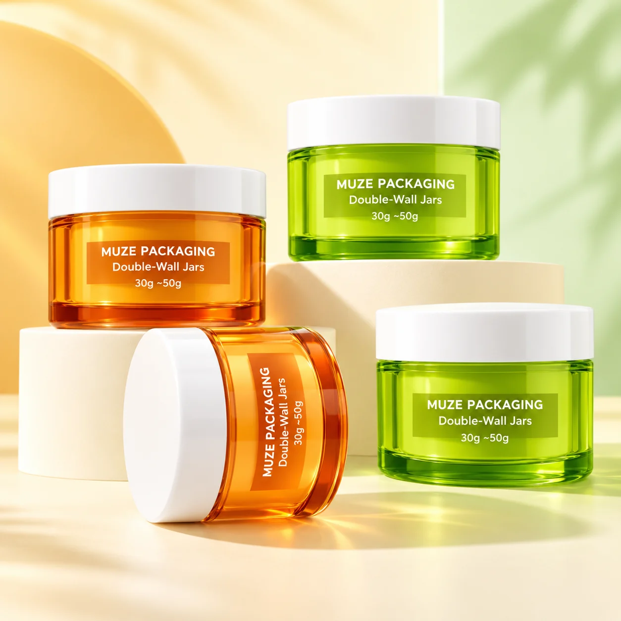 Double-Wall Cosmetic Jars 30g 50g