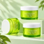 Green Double-Wall Cosmetic Jars