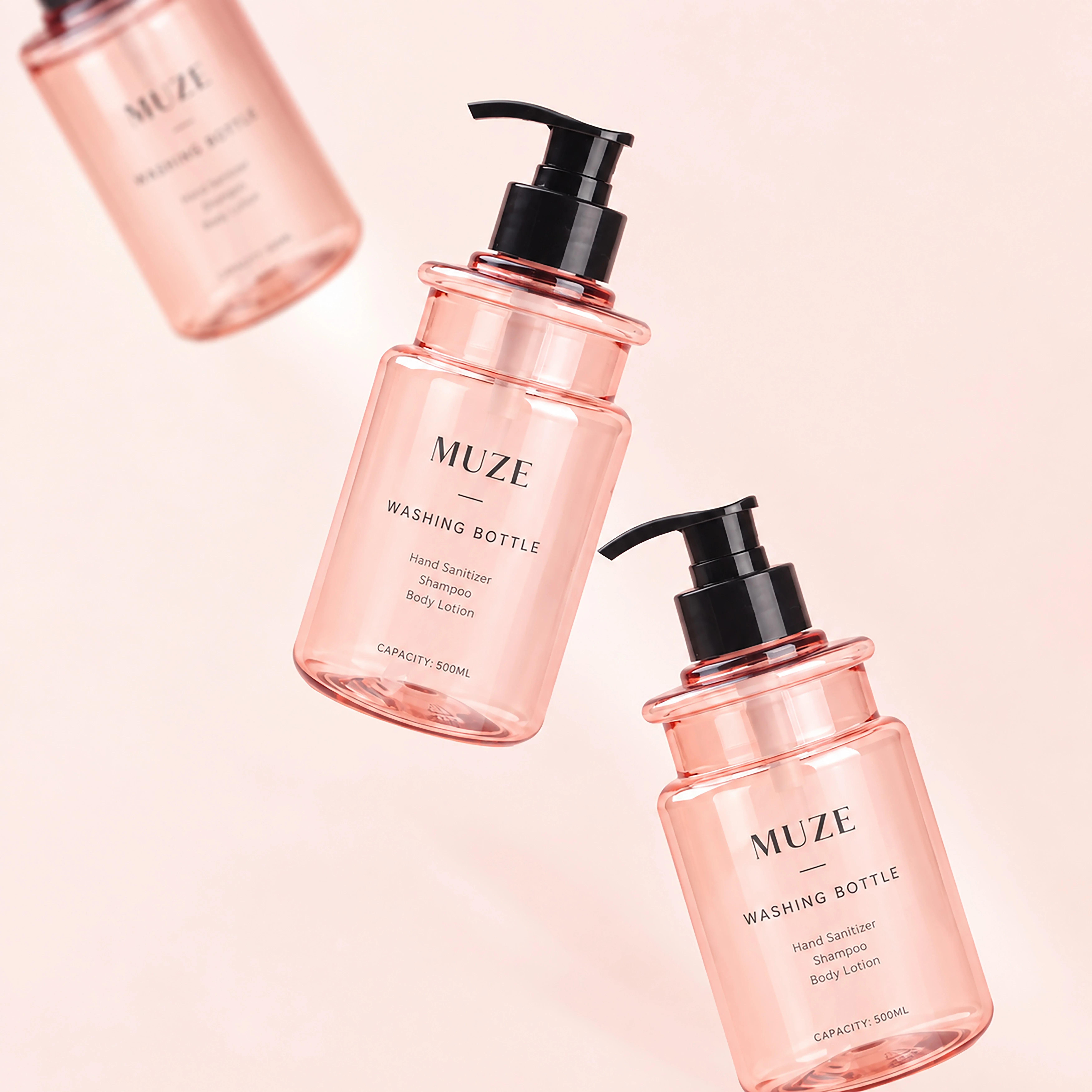 Pink Shampoo Bottle