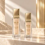 Square Glass Cosmetic Bottle for Liquid Foundation