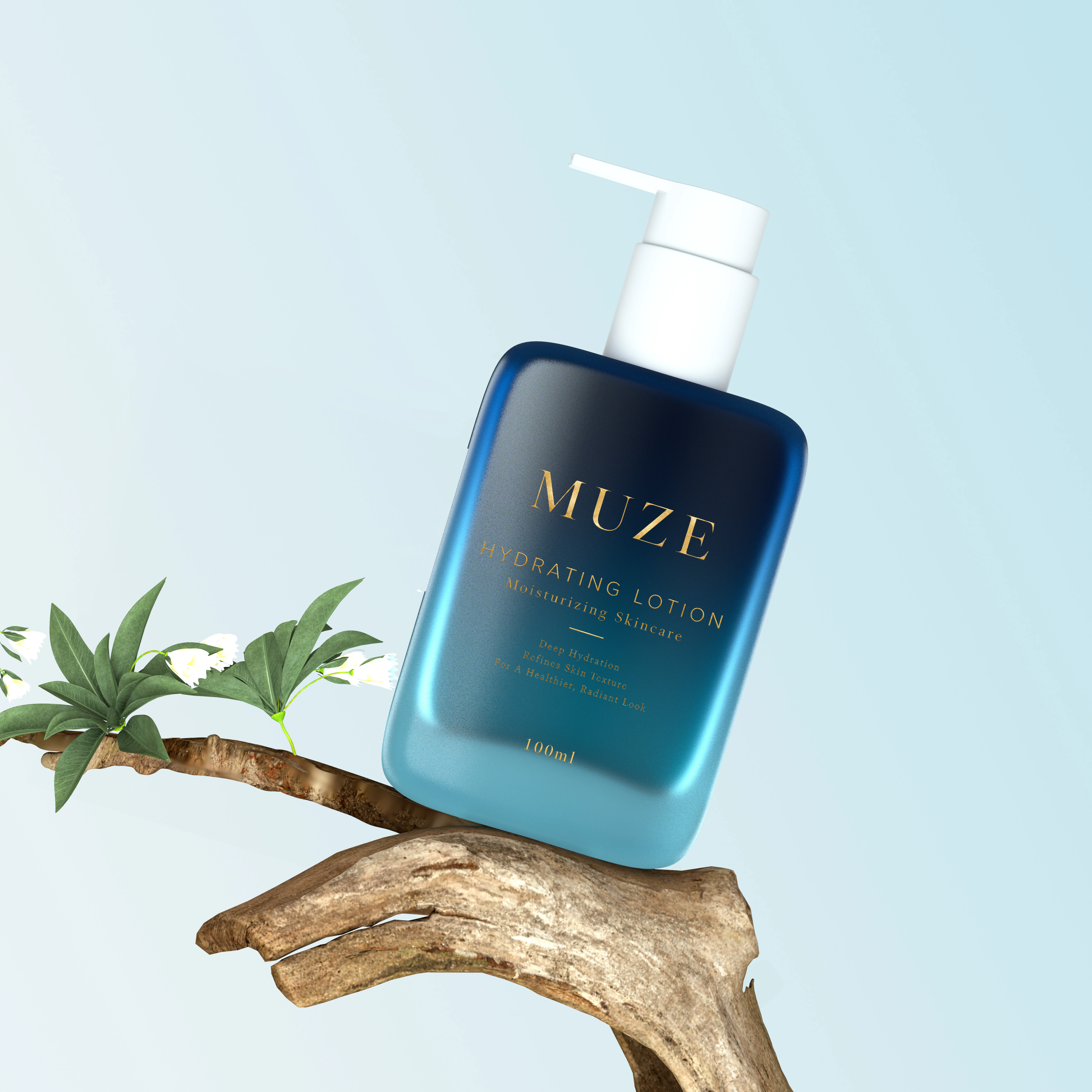 Square Glass Cosmetic Bottle for Hair Oil