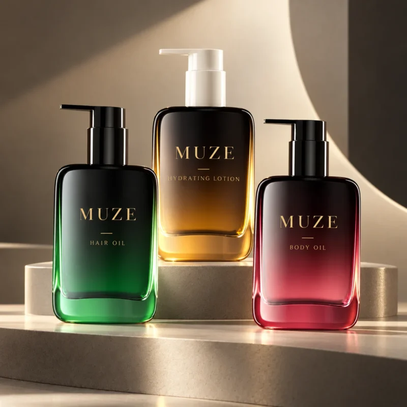 Luxury Square Glass Cosmetic Bottle