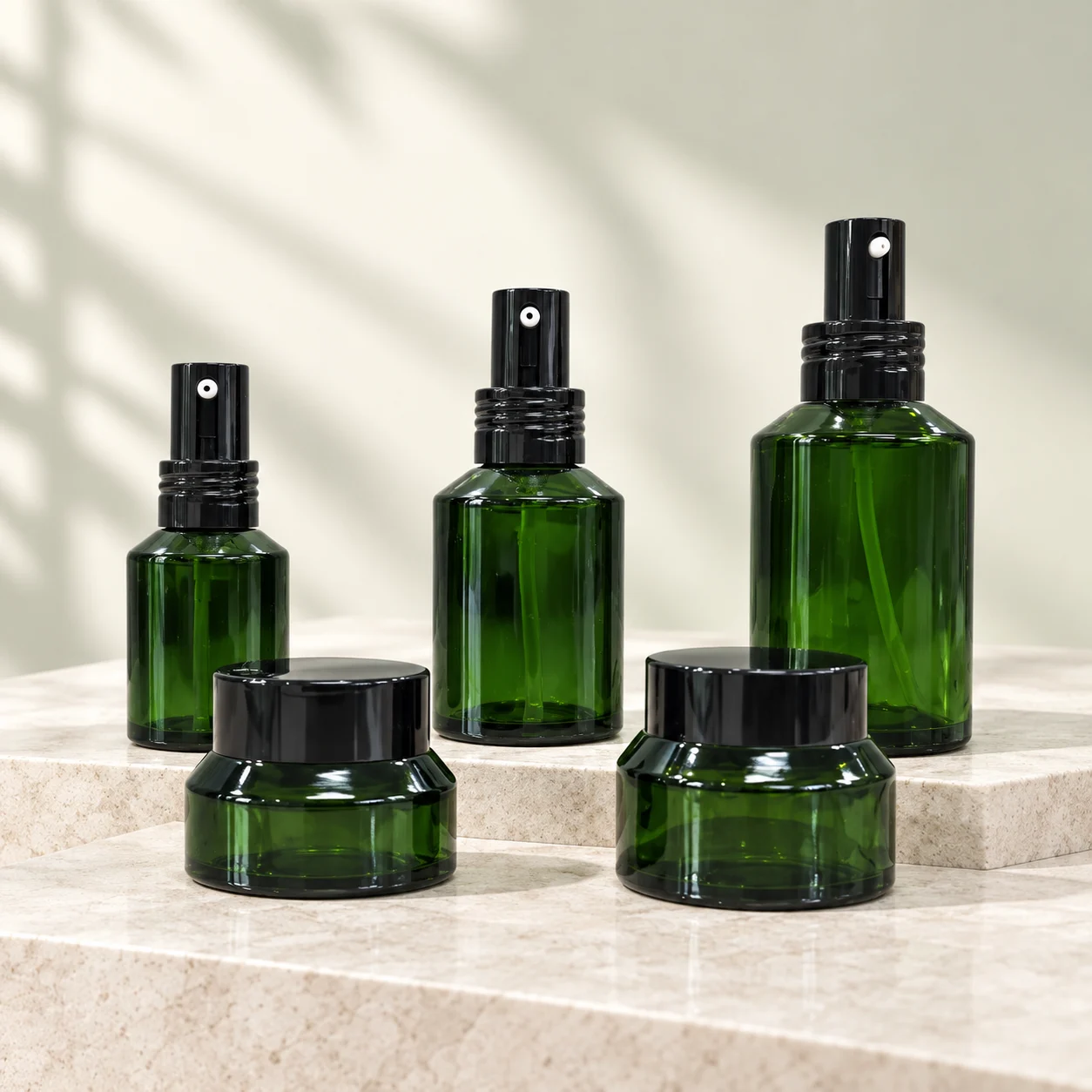 Dark Blue Cosmetic Glass Bottle