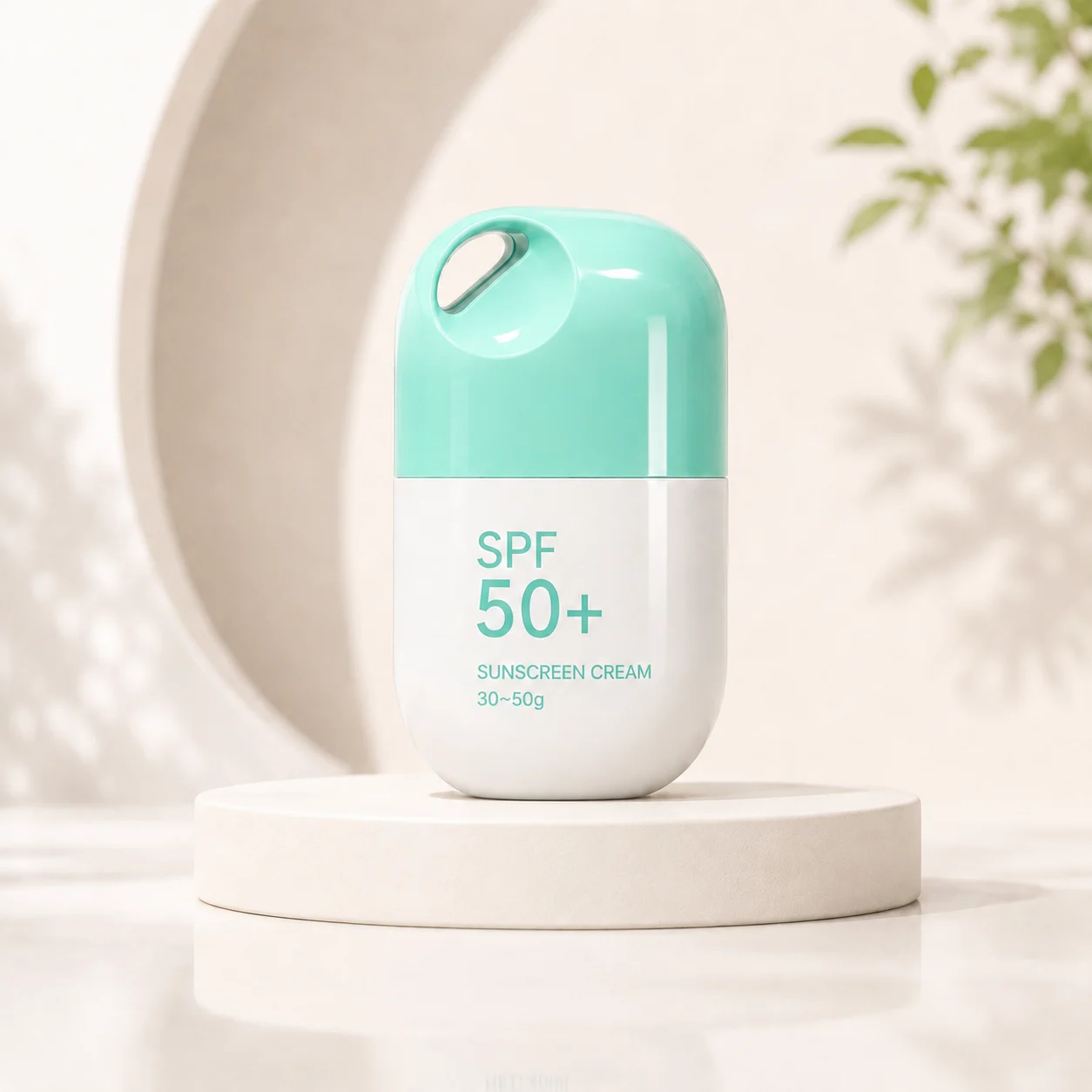 Blue Sunscreen Bottle
