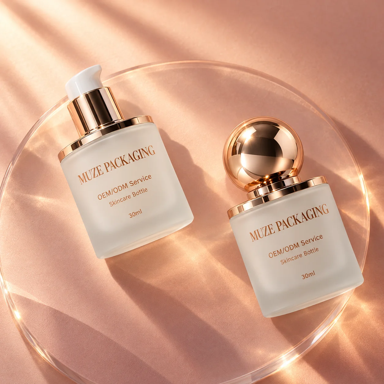Frosted Glass Serum Bottle