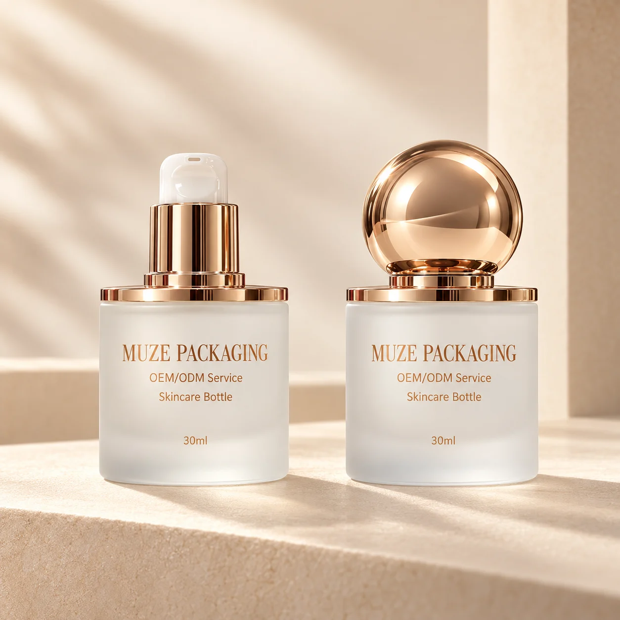 Frosted Glass Serum Bottle 30ml
