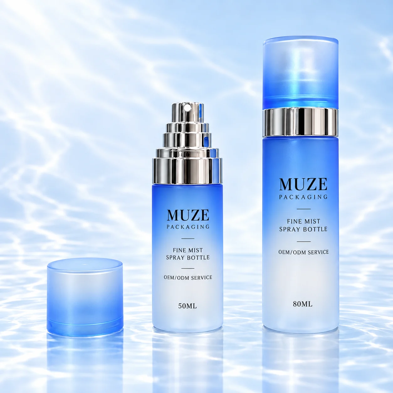 Blue Fine Mist Spray Bottles