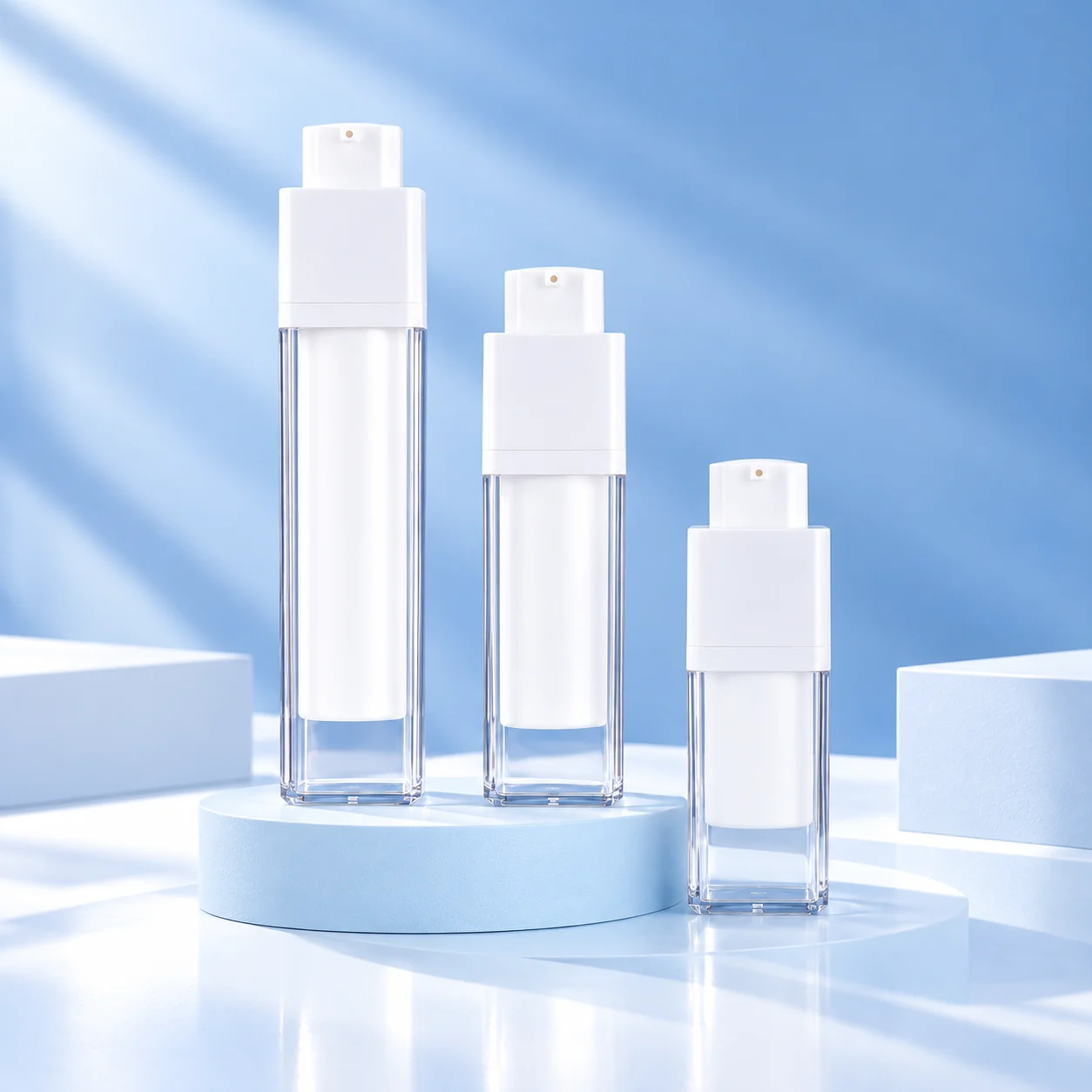 Square Airless Pump Bottle 50ml