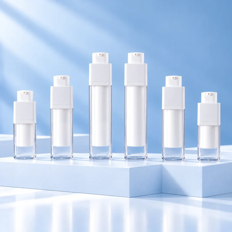 Square Airless Pump Bottle 15ml 30ml