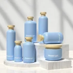 Blue HDPE Shampoo bottles