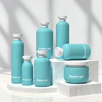 Blue Color HDPE Shampoo bottles